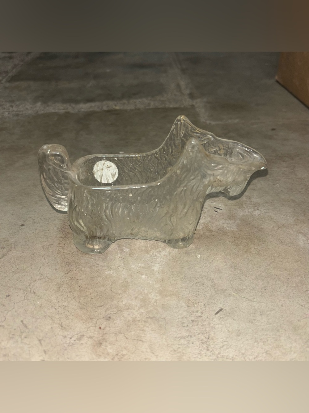 Vintage LE Smith 1930s Glass Scottie Dog